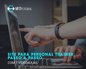 site para personal trainer apresenta uma tela de computador com dados