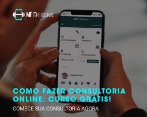 na imagem um celular com a tela de um aplicativo de consultoria online